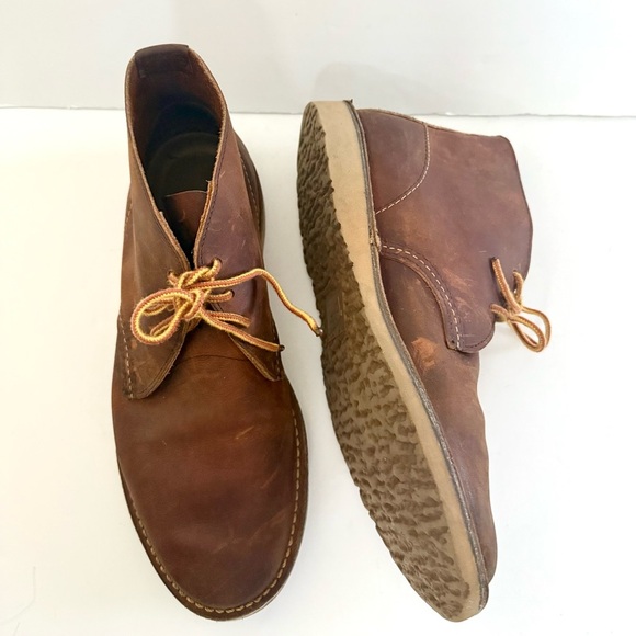 Red Wing 3322 Weekender Chukka Work Boots Leather Size 8 Copper - Picture 8 of 11